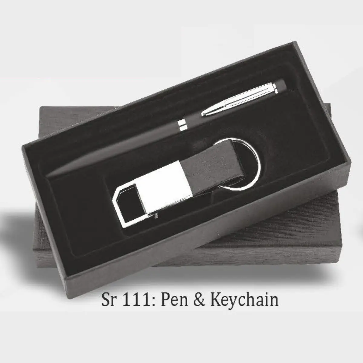 Customized Pen & Black Keychain
