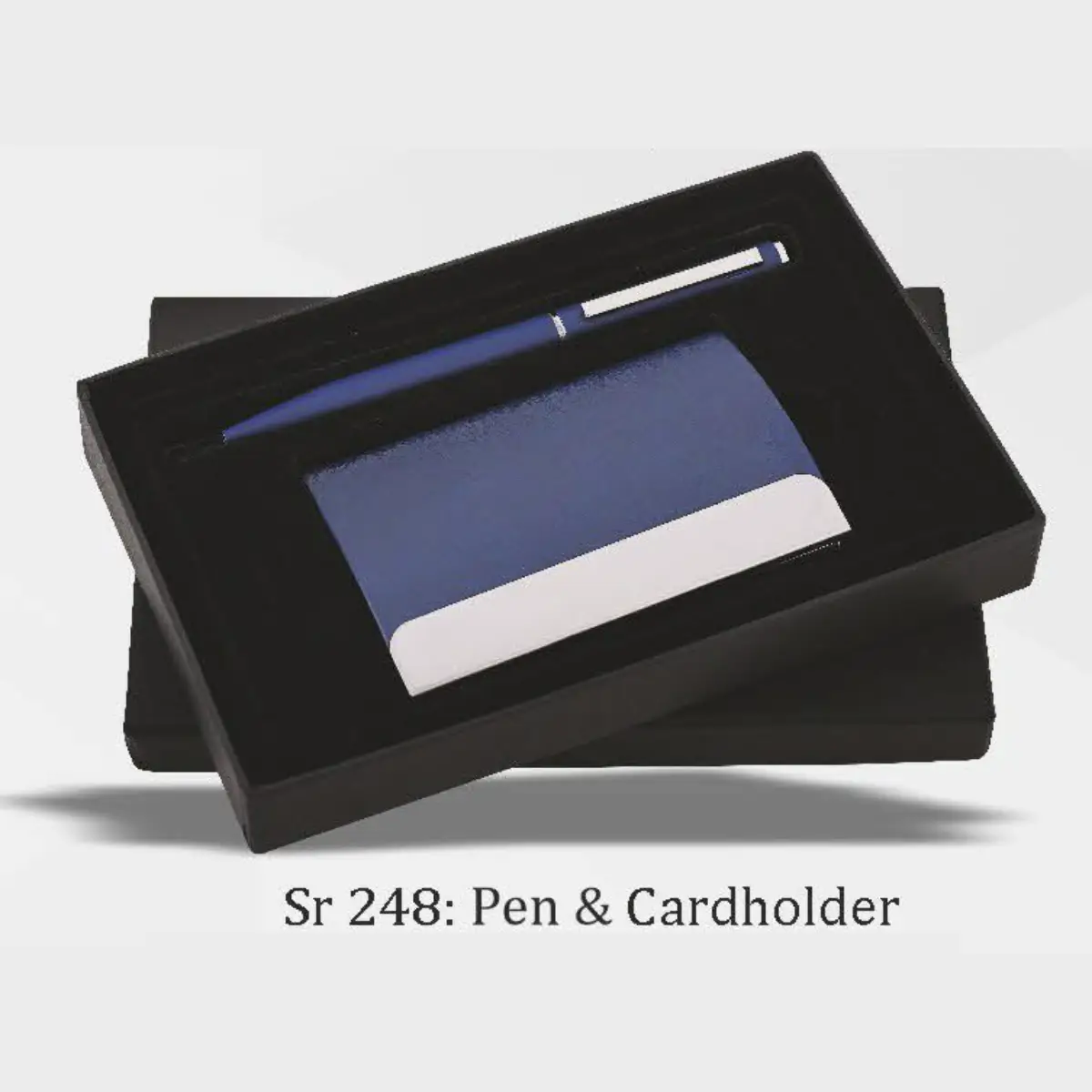 Customized Pen & Card Holder - Blue
