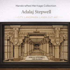 Adalaj Stepwell MDF Wall Art | Gujarat Heritage Decor