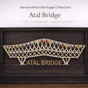 Atal Bridge MDF Decorative Model | Ahmedabad Landmark Art