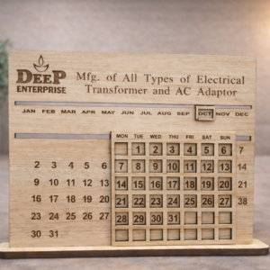 Customized MDF Perpetual Desk Calendar | Corporate Branding Gift