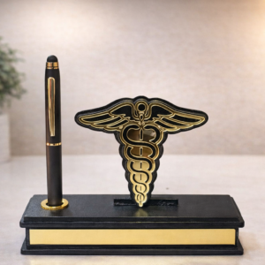 Doctor Personalized Photo Engraved Pen Stand | Custom MDF Desk Gift