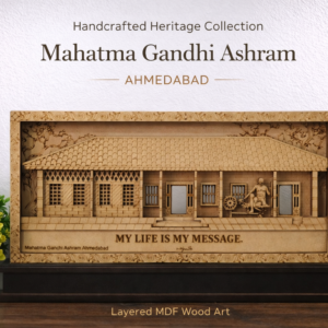 Mahatma Gandhi Ashram MDF Wall Art | Heritage & Inspirational D?cor