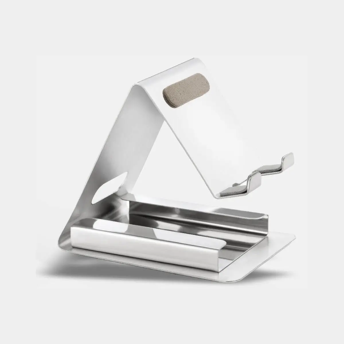 Mobile Stand with visiting card holder - White