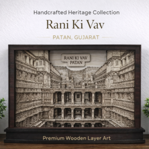 Rani Ki Vav Patan Laser Engraved MDF Wall Frame | UNESCO Heritage Art