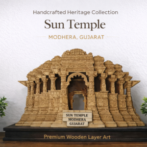 Sun Temple Modhera 3D Laser Cut MDF Sculpture | Gujarat Heritage Showpiece