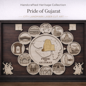 Laser Cut MDF Pride of Gujarat Heritage Frame