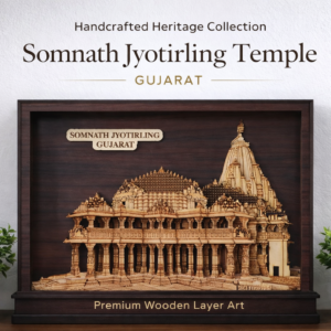 Somnath Jyotirling MDF Wall Art | Spiritual Temple Decor