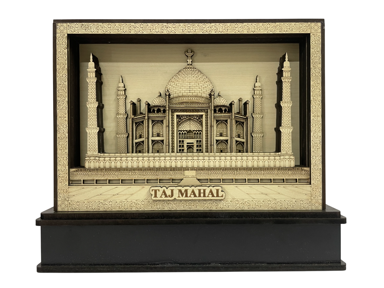 Taj Mahal Laser Cut MDF Wall Art Frame | Premium Indian Monument Decor - Image 3