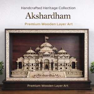 Akshardham Premium Wooden Layer Art Frame
