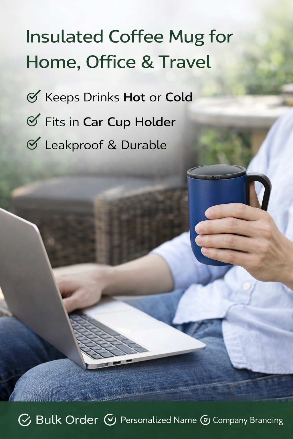 Custom Insulated Coffee Mug with Lid - Image 3