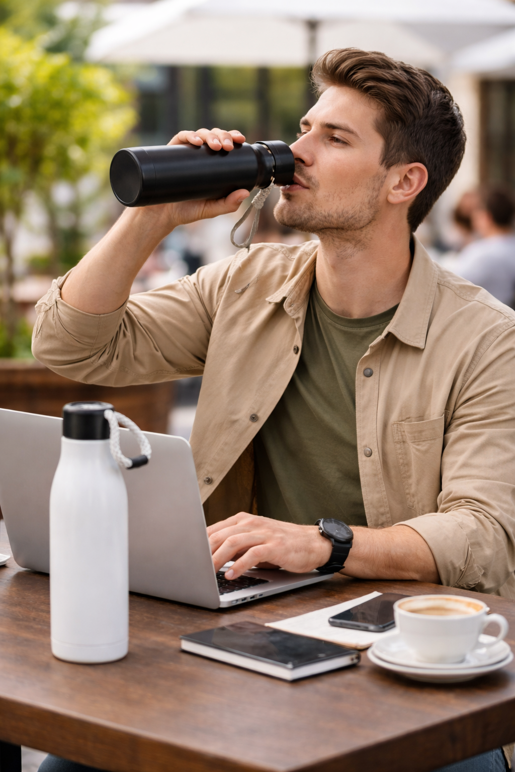 Premium Stainless Steel Water Bottle with Rope Handle - Image 3