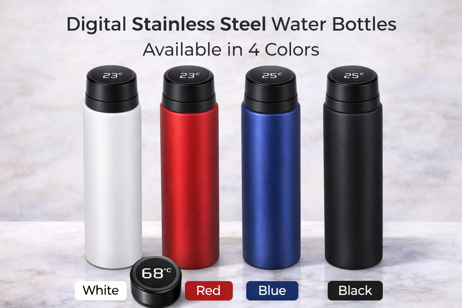 Digital Temperature Stainless Steel Water Bottle – LED Display Vacuum Flask - Image 2