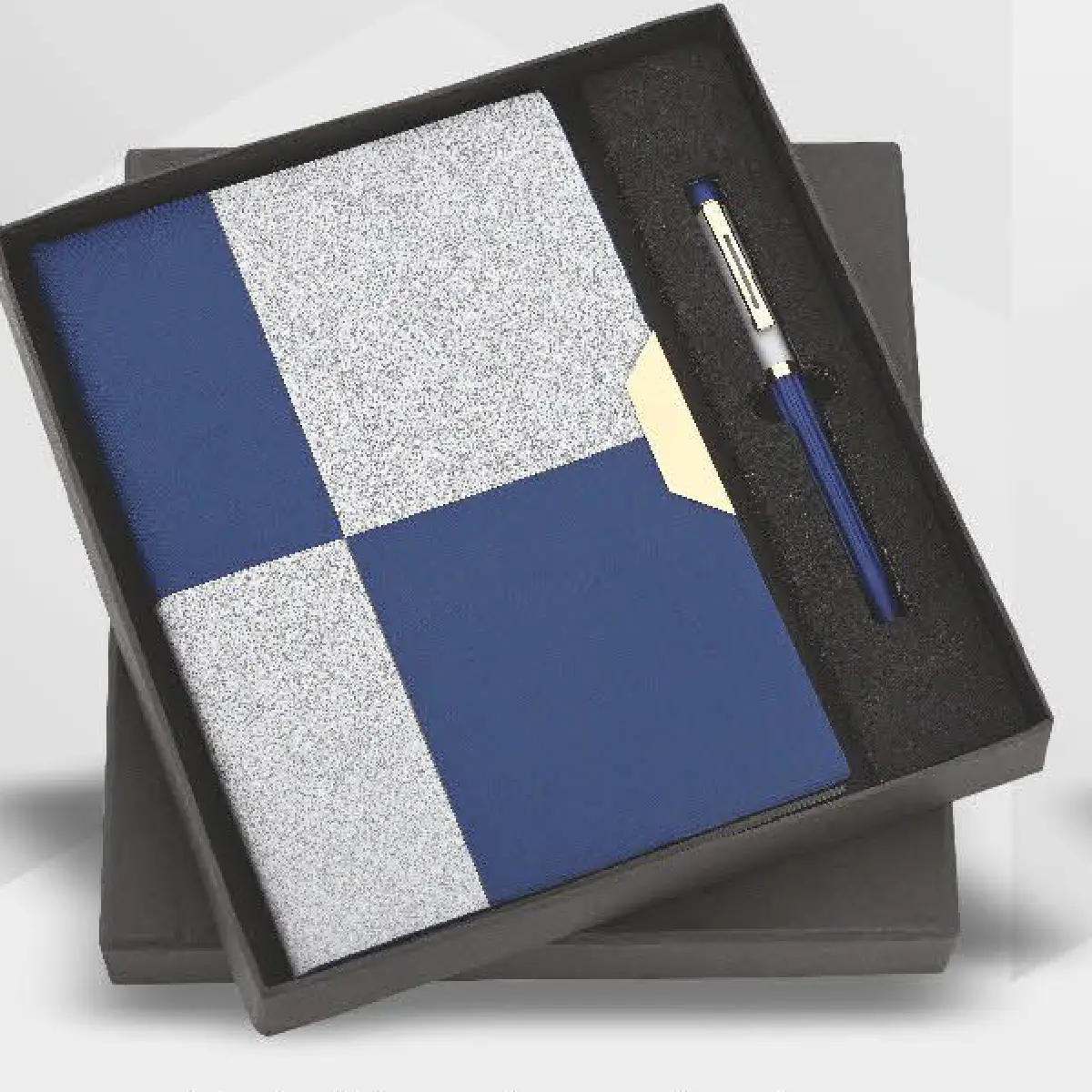 Blue Blocks A5 Diary & Metal Pen Set