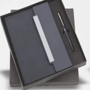 Blue SlateEdge A5 Diary & Metal Pen Set