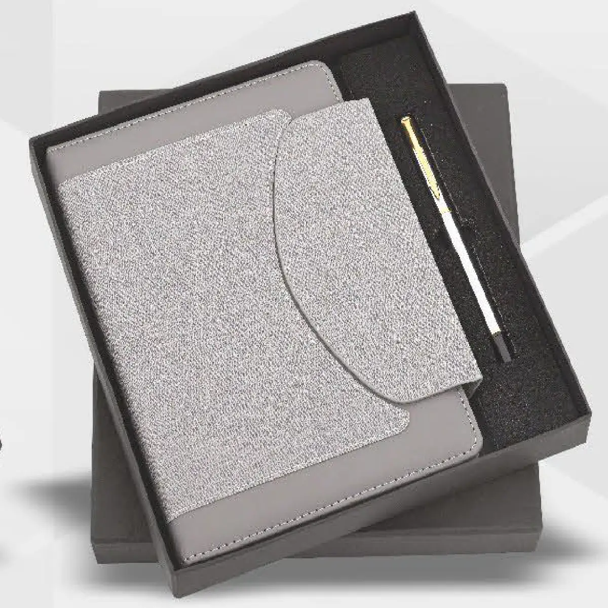 Grey FrostEdge A5 Diary & Metal Pen Set