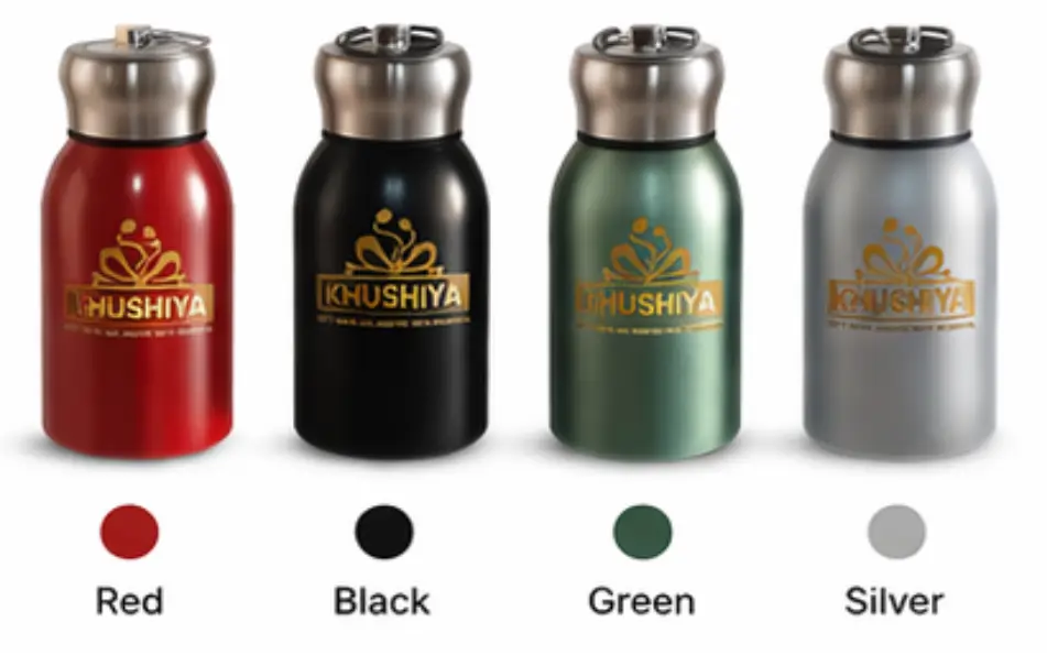 Mini Stainless Steel Water Bottle 300ml with Logo | Corporate Gifts Ahmedabad - Image 3