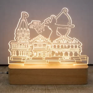 LED Ram Mandir acrylic lamp